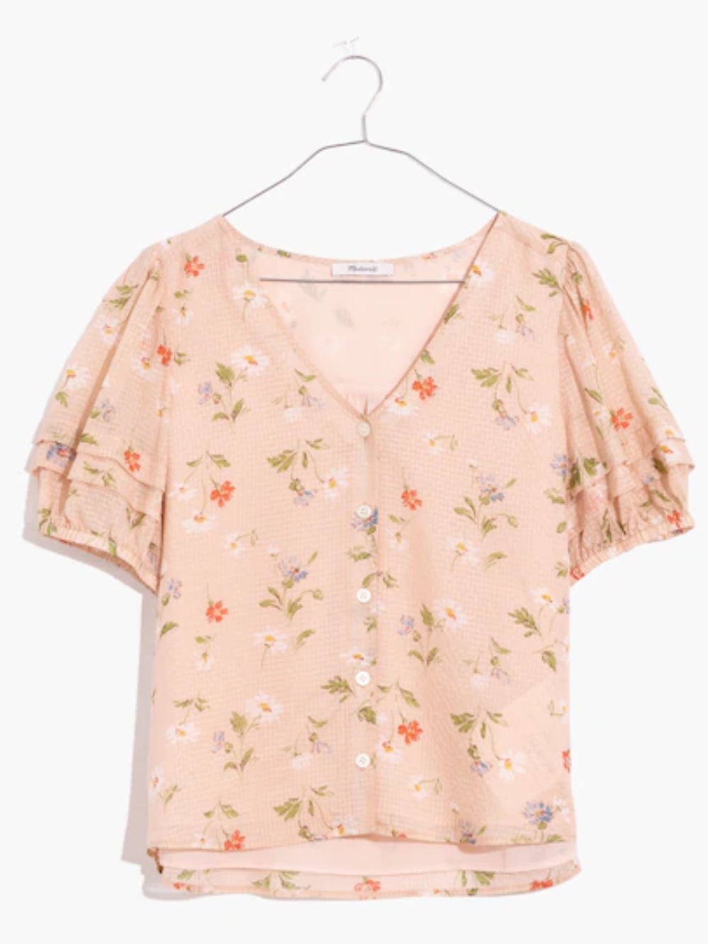 Madewell
Silk Pembroke Top in Seaside Floral Blouse Sz L - Picture 4 of 13